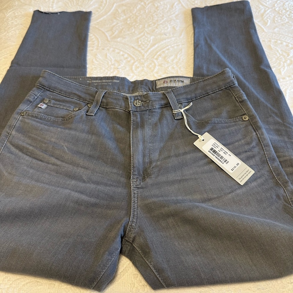 NWT AG - ED Denim The Farrah Skinny Crop High Rise 28